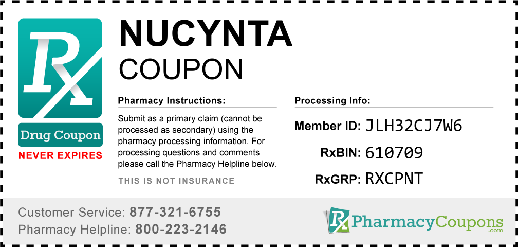 Nucynta Prescription Drug Coupon with Pharmacy Savings