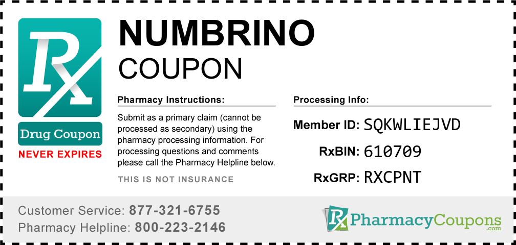 Numbrino Prescription Drug Coupon with Pharmacy Savings