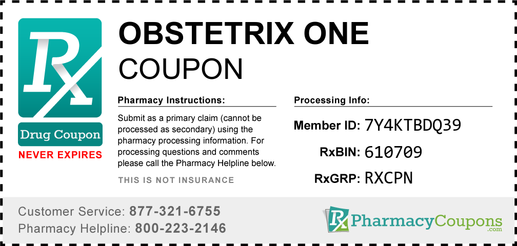 Obstetrix one Prescription Drug Coupon with Pharmacy Savings