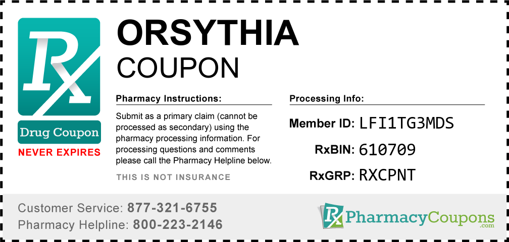 Orsythia Prescription Drug Coupon with Pharmacy Savings
