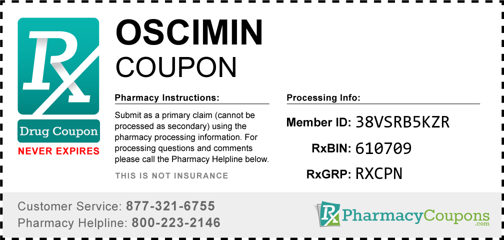 Oscimin Prescription Drug Coupon with Pharmacy Savings