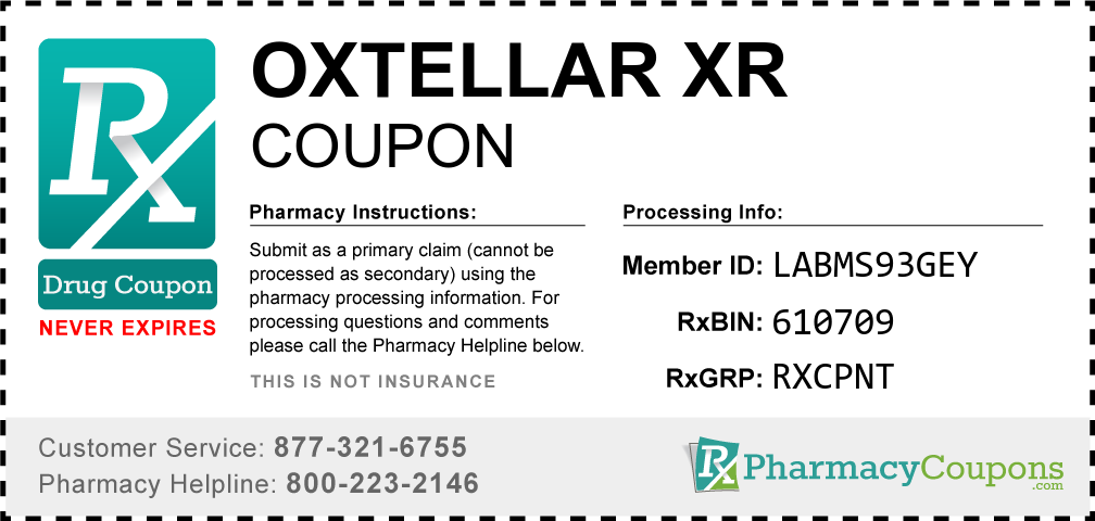 Oxtellar xr Prescription Drug Coupon with Pharmacy Savings
