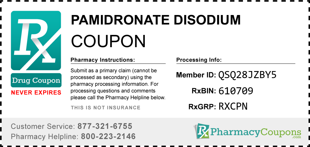 Pamidronate disodium Prescription Drug Coupon with Pharmacy Savings