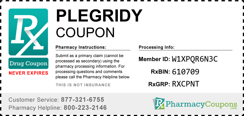 Plegridy Prescription Drug Coupon with Pharmacy Savings