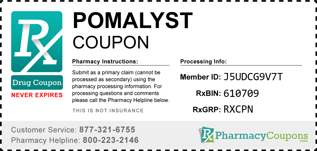 Pomalyst Prescription Drug Coupon with Pharmacy Savings