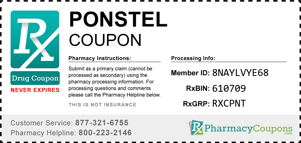 Ponstel Prescription Drug Coupon with Pharmacy Savings
