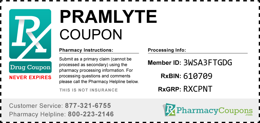 Pramlyte Prescription Drug Coupon with Pharmacy Savings