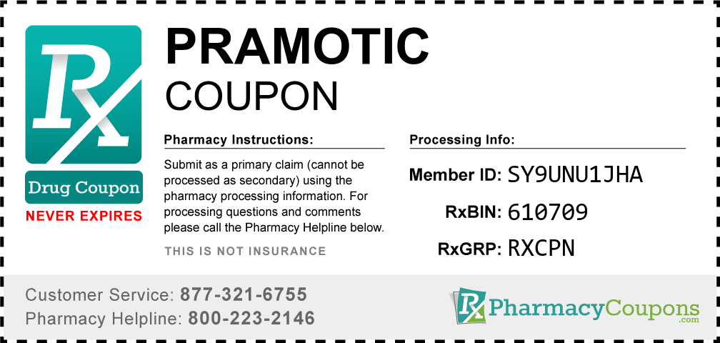 Pramotic Prescription Drug Coupon with Pharmacy Savings