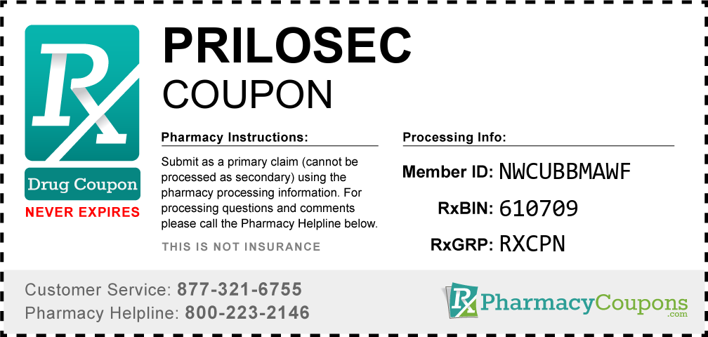 Prilosec Prescription Drug Coupon with Pharmacy Savings