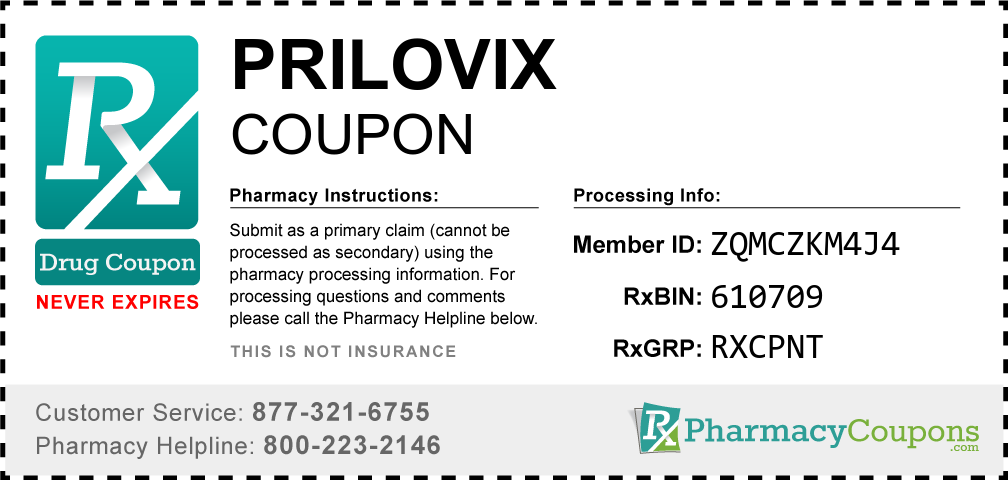 Prilovix Prescription Drug Coupon with Pharmacy Savings