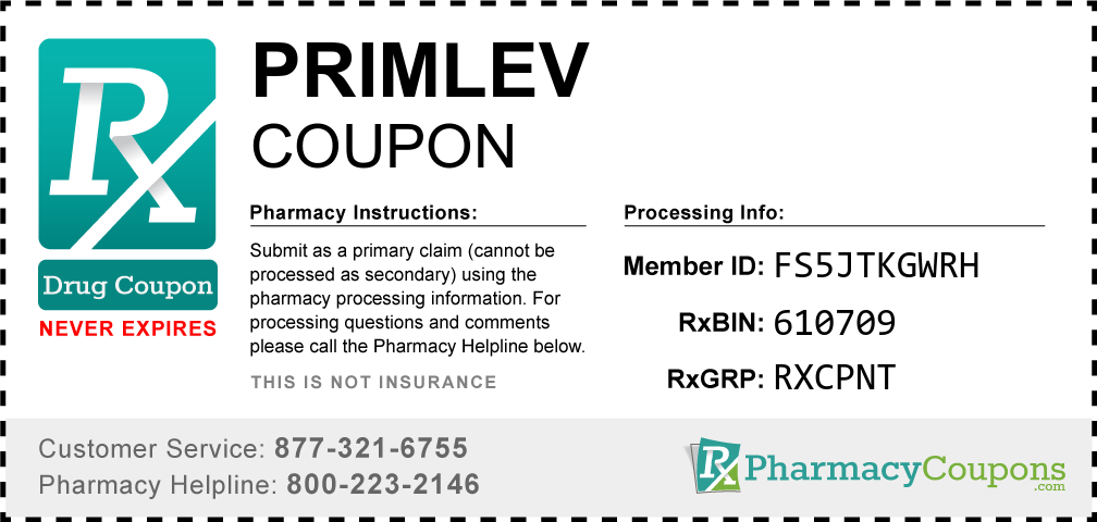 Primlev Prescription Drug Coupon with Pharmacy Savings
