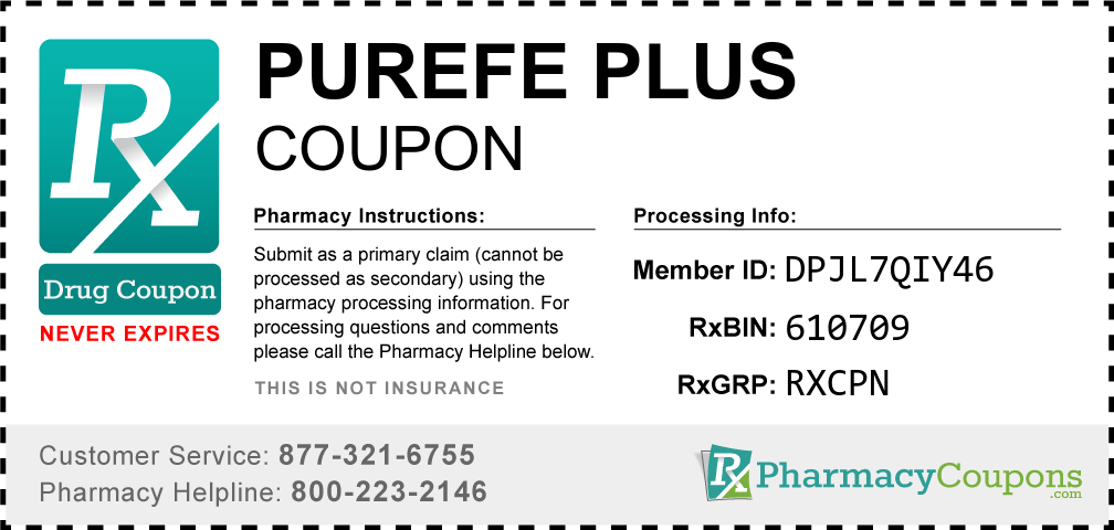 Purefe plus Prescription Drug Coupon with Pharmacy Savings