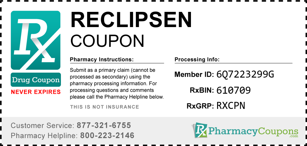 Reclipsen Prescription Drug Coupon with Pharmacy Savings