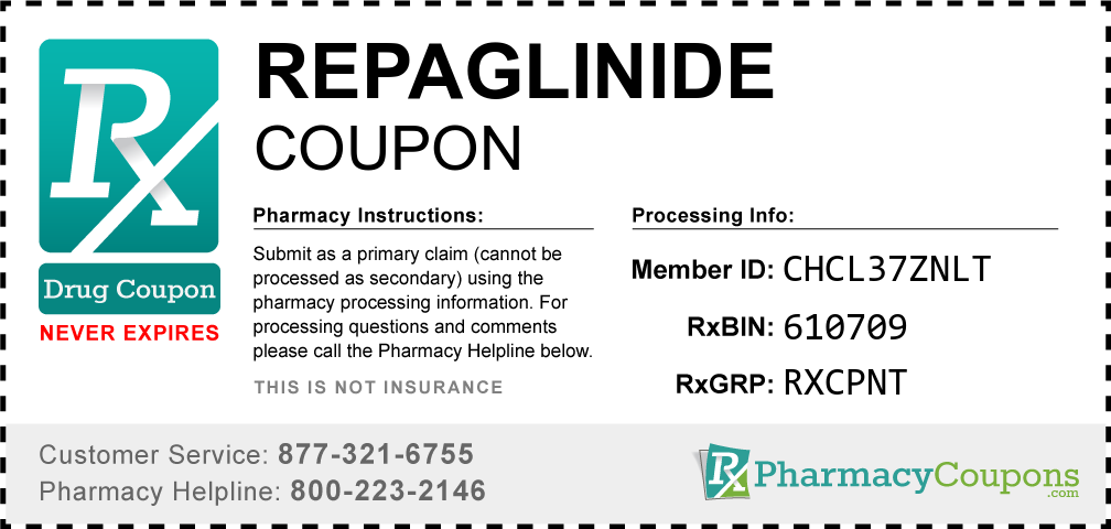 Repaglinide Prescription Drug Coupon with Pharmacy Savings