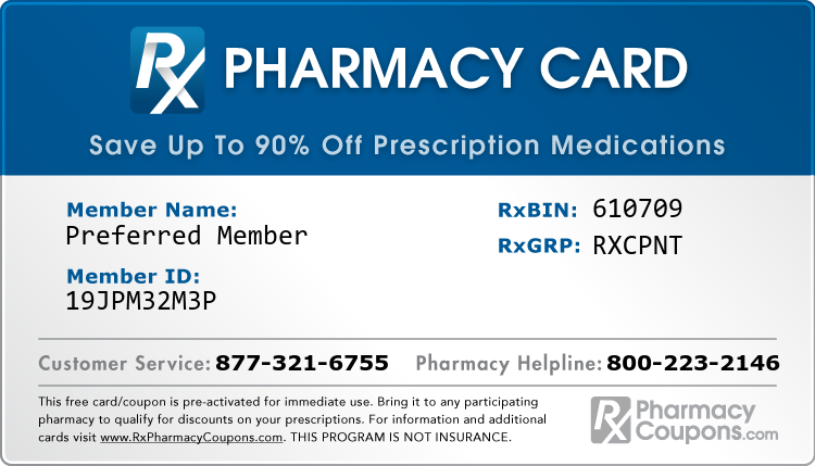 Discount Prescription Card for Generic and Brand Name Drug Savings