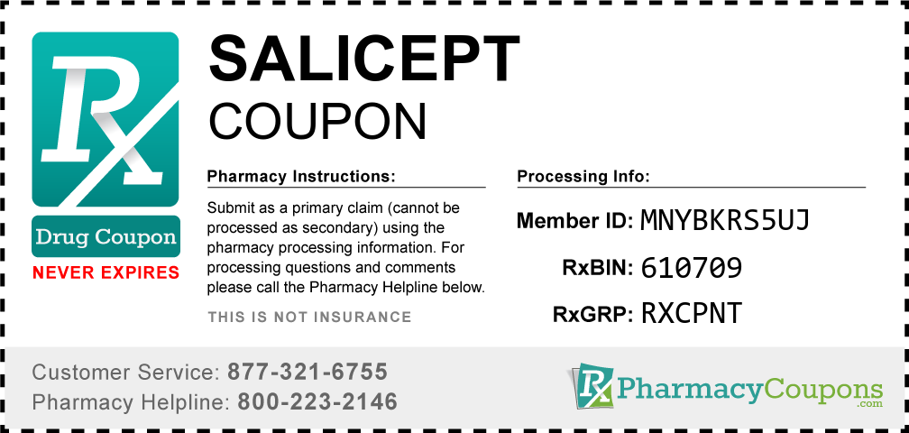 Salicept Prescription Drug Coupon with Pharmacy Savings