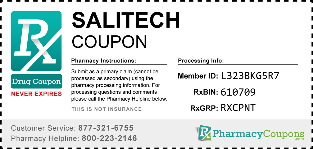 Salitech Prescription Drug Coupon with Pharmacy Savings