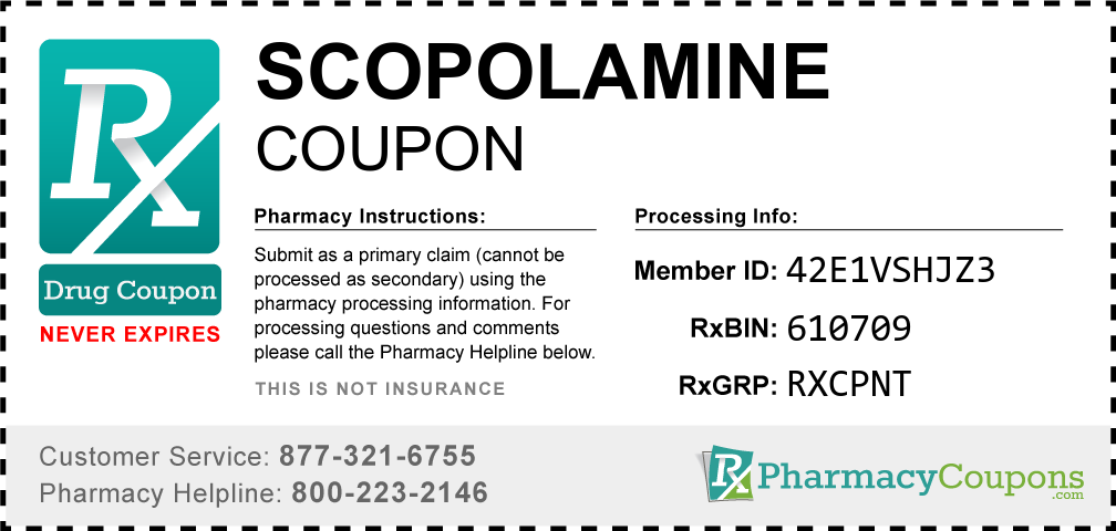 Scopolamine Prescription Drug Coupon with Pharmacy Savings