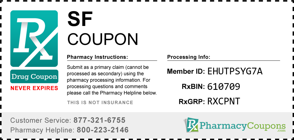 Sf Prescription Drug Coupon with Pharmacy Savings