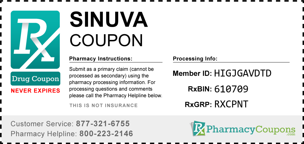 Sinuva Prescription Drug Coupon with Pharmacy Savings