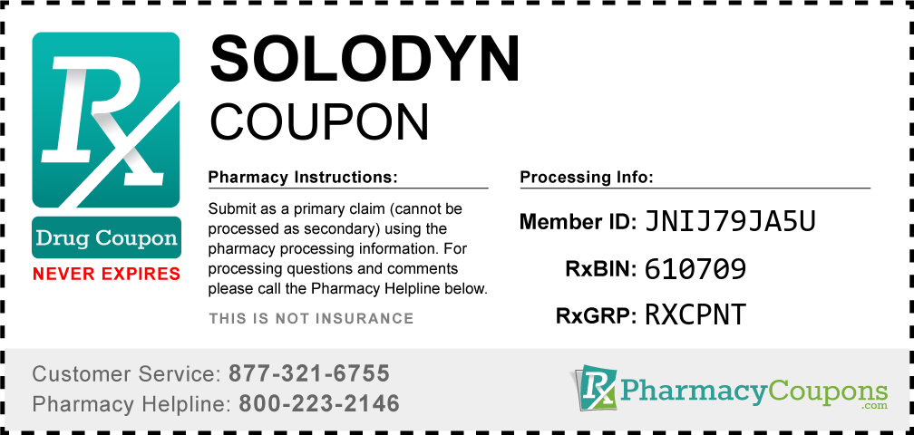 Solodyn Prescription Drug Coupon with Pharmacy Savings