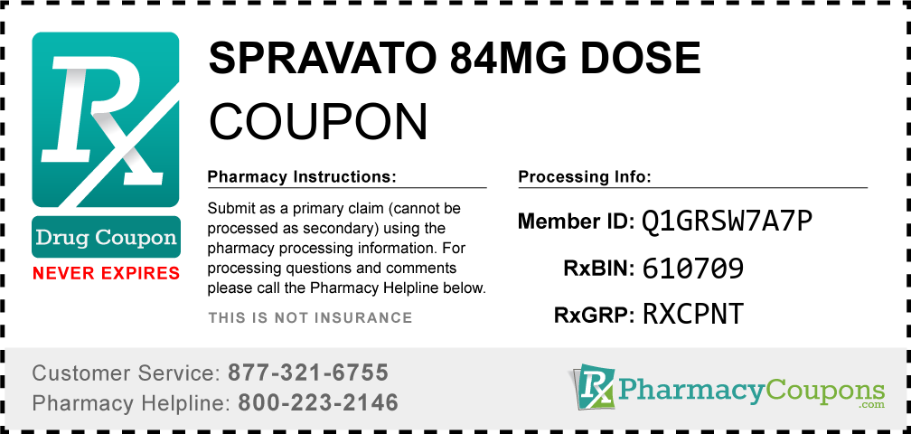 Spravato 84mg dose Prescription Drug Coupon with Pharmacy Savings