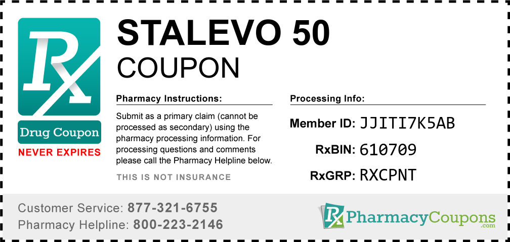 Stalevo 50 Prescription Drug Coupon with Pharmacy Savings