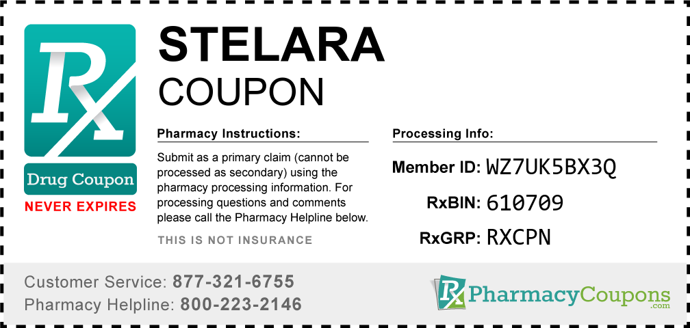 Stelara Prescription Drug Coupon with Pharmacy Savings