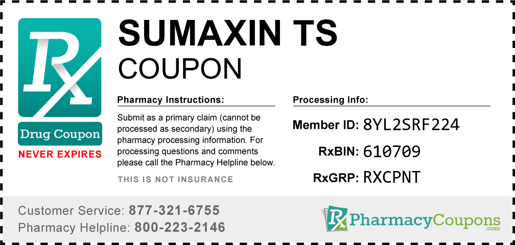 Sumaxin ts Prescription Drug Coupon with Pharmacy Savings