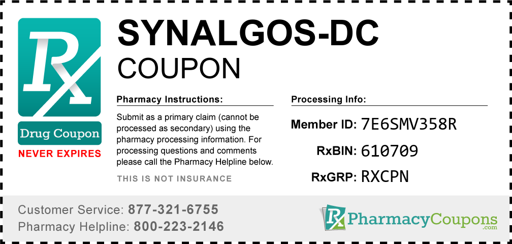 Synalgos-dc Prescription Drug Coupon with Pharmacy Savings