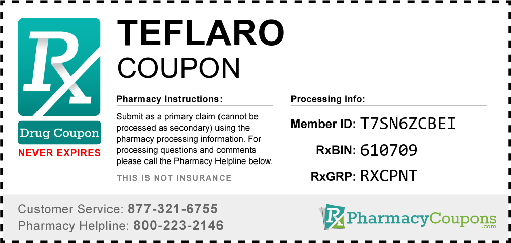 Teflaro Prescription Drug Coupon with Pharmacy Savings