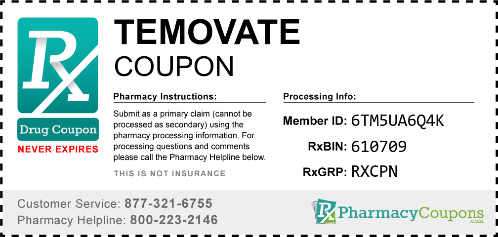 Temovate Prescription Drug Coupon with Pharmacy Savings