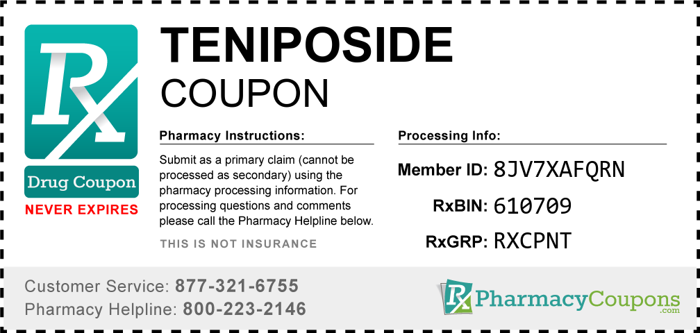 Teniposide Prescription Drug Coupon with Pharmacy Savings