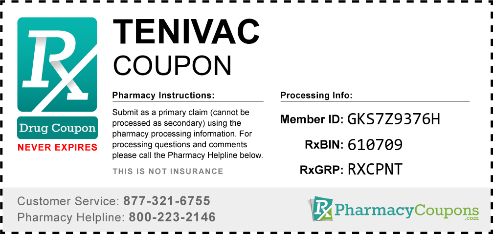Tenivac Prescription Drug Coupon with Pharmacy Savings