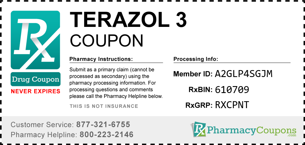 Terazol 3 Prescription Drug Coupon with Pharmacy Savings
