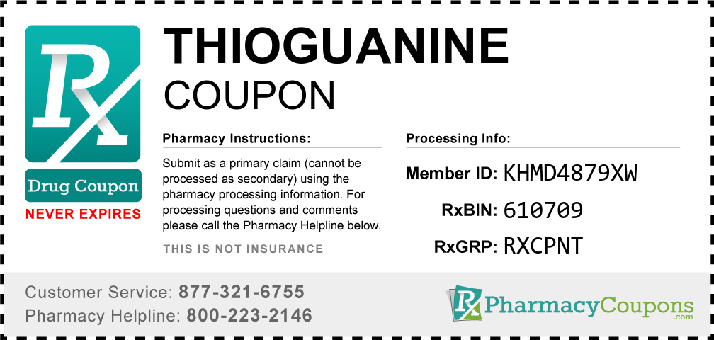 Thioguanine Prescription Drug Coupon with Pharmacy Savings