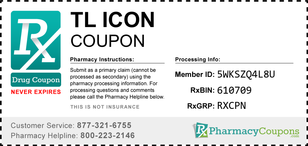 Tl icon Prescription Drug Coupon with Pharmacy Savings