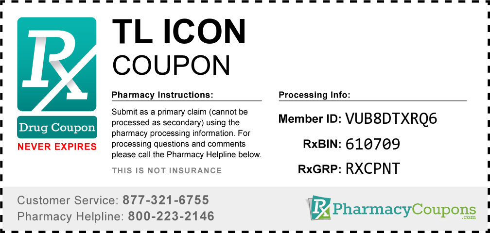Tl icon Prescription Drug Coupon with Pharmacy Savings
