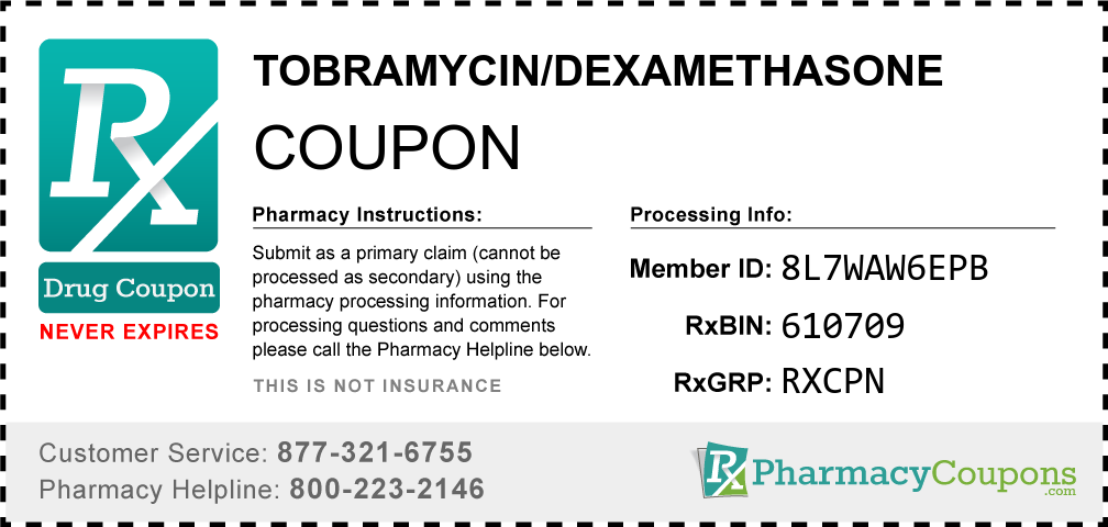Tobramycin/dexamethasone Prescription Drug Coupon with Pharmacy Savings