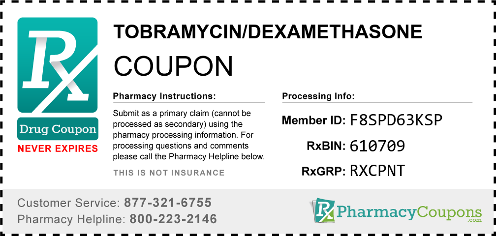 Tobramycin/dexamethasone Prescription Drug Coupon with Pharmacy Savings