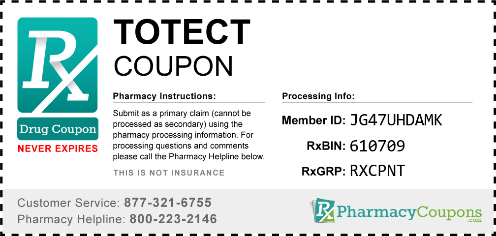 Totect Prescription Drug Coupon with Pharmacy Savings