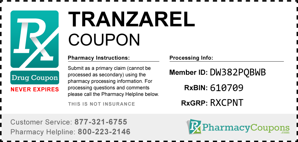Tranzarel Prescription Drug Coupon with Pharmacy Savings