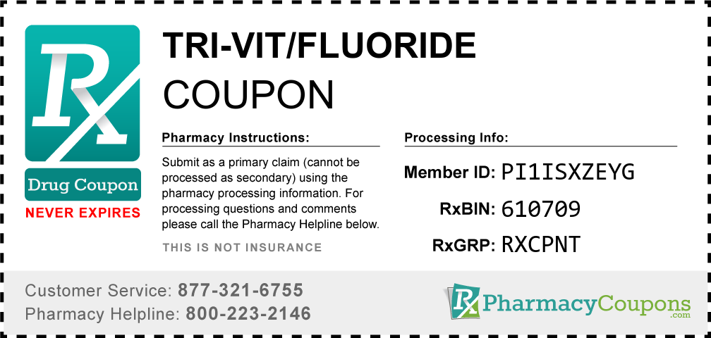 Tri-vit/fluoride Prescription Drug Coupon with Pharmacy Savings