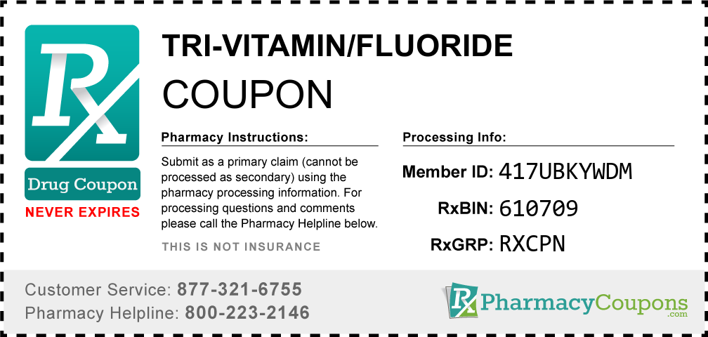 Tri-vitamin/fluoride Prescription Drug Coupon with Pharmacy Savings