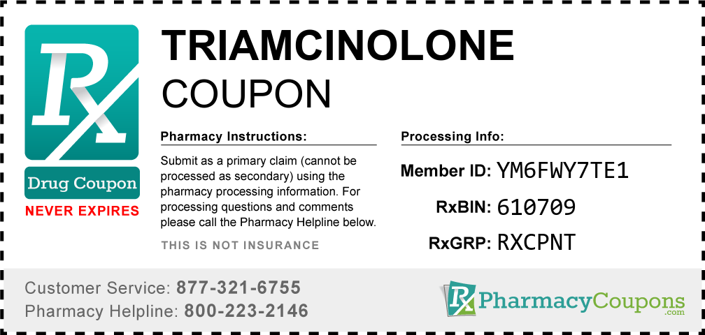 Triamcinolone Prescription Drug Coupon with Pharmacy Savings