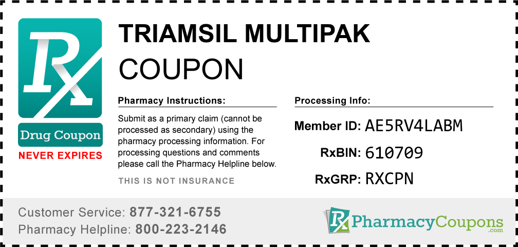 Triamsil multipak Prescription Drug Coupon with Pharmacy Savings
