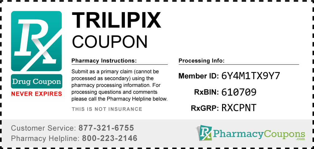 Trilipix Prescription Drug Coupon with Pharmacy Savings