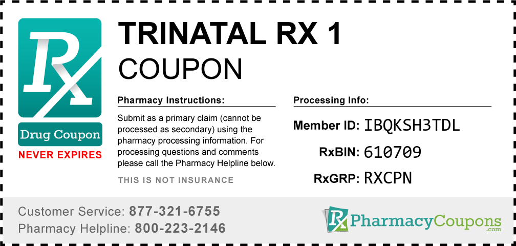Trinatal rx 1 Prescription Drug Coupon with Pharmacy Savings