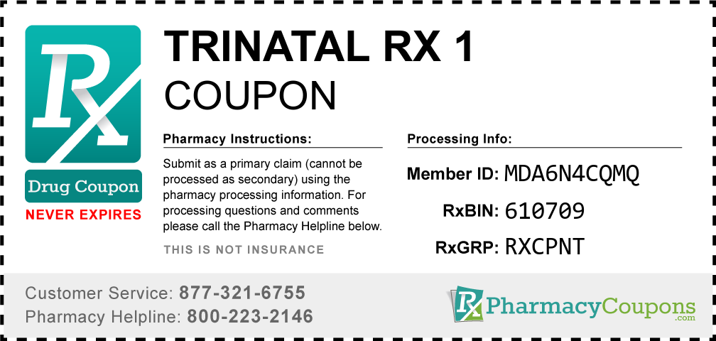 Trinatal rx 1 Prescription Drug Coupon with Pharmacy Savings