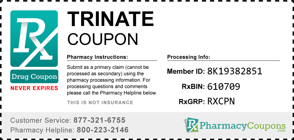 Trinate Prescription Drug Coupon with Pharmacy Savings
